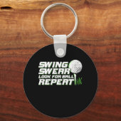 Golfer Swing Sweet suchen nach Ball Schlüsselanhänger (Vorderseite)