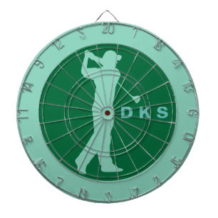 Golfer Swingclub Green Golf Personalisiert Dartscheibe