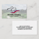 Golfer Swinging Club | Jägergrün Visitenkarte (Vorne/Hinten)