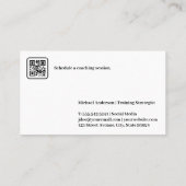 Golfer Swinging Logo | Golf Ball Muster Visitenkarte (Rückseite)