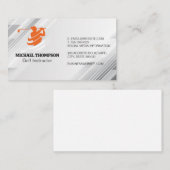 Golfer Swinging Logo | Lehrer Visitenkarte (Vorne/Hinten)