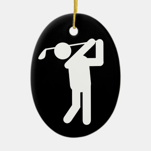 Golfer Symbol Christmas Keramik Ornament (Vorne)