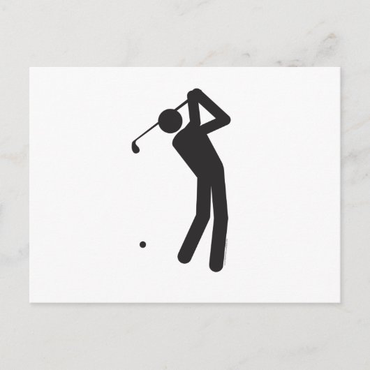 Golfer-T Postkarte (Vorderseite)