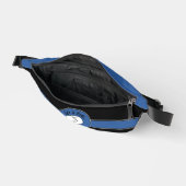 Golfer T-Shirt Golf Sports Spaß Monogram Black Blu Bauchtasche (Offen)