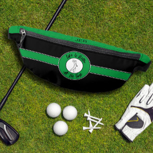 Golfer T-Shirt Golf Sports Spaß Monogram Black Gre Bauchtasche