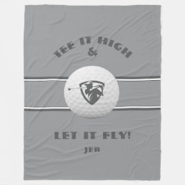 Golfer T-Shirt Hoch Mit Monogramm Grausport Custom Fleecedecke