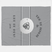 Golfer T-Shirt Hoch Mit Monogramm Grausport Custom Fleecedecke (Vorderseite (Horizontal))