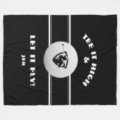 Golfer T-Shirt Hoch Mit Monogramm Schwarzer Sport  Fleecedecke (Vorderseite (Horizontal))