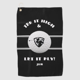 Golfer T-Shirt It High Mit Monogramm Sports Player Golfhandtuch