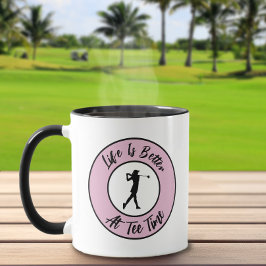 Golfer T-Shirt Time Sports Spaß Funny Pub Pink Bla Tasse