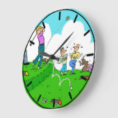 Golfer T-Shirts-Off, aber nicht erfolgreich. Große Wanduhr (Winkel)