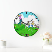 Golfer T-Shirts-Off, aber nicht erfolgreich. Große Wanduhr (Zuhause)