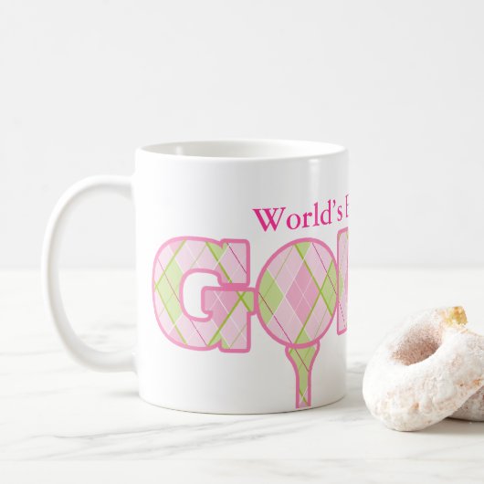 Golfer-Tasse mit dem besten Golfspiel der Welt Kaffeetasse (Mit Donut)