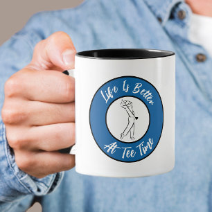 Golfer Tee Time Humor Lustiger Sportwitz Königlich Tasse