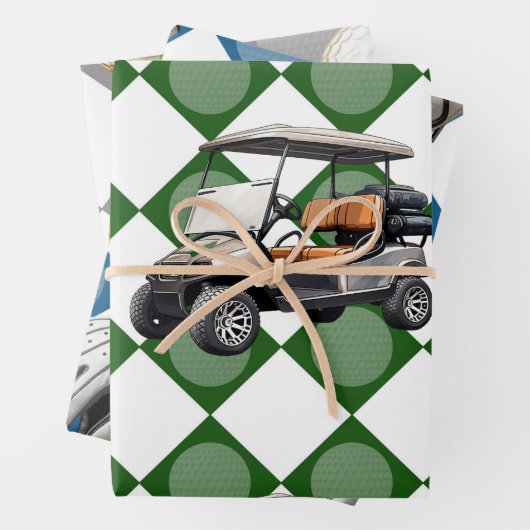 Golfer-Thema Geschenkpapier Set (Beispiel)