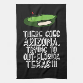 Golfer There geht nach Arizona und versucht, Flori Geschirrtuch