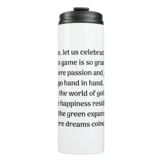 Golfer Thermosbecher (Vorderseite)