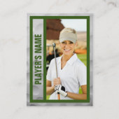 Golfer Trading Card | Souvenir | Grün Telefonnummerkarte (Vorderseite)
