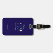 Golfer Traveller Monogram Blue Gepäckanhänger (Vorderseite horizontal)