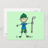 Golfer Tshirts und Geschenke Postkarte (Vorne/Hinten)