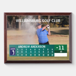Golfer 🏌️ Turnier mit niedrigem Punktestand: Awardplakette