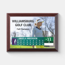 Golfer 🏌️ Turnier mit niedrigem Punktestand: Awardplakette