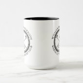 Golfer und Clubname, Datum Schwarz und Weiß Golf Tasse (Zentrum)