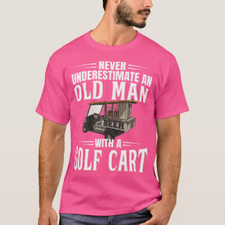 Golfer unterschätzen niemals einen alten Mann mit T-Shirt