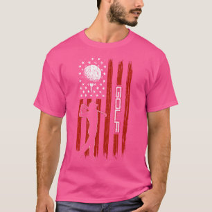 Golfer Usa Flag Golf Player Vater Musikband Opa Lo T-Shirt