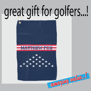 Golfer USA Monogram Fantastisch Patriotic Golf Han Golfhandtuch