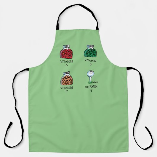 Golfer Vater Funny Vitamins Schürze (Vorderseite)