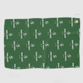 Golfer Vater Gift Emerald Green Golfhandtuch (Horizontal)