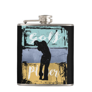 Golfer Vintager Retrostil Flachmann