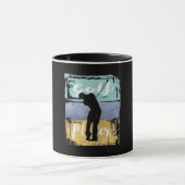 Golfer Vintager Retrostil Tasse (Zentrum)