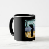Golfer Vintager Retrostil Tasse (Vorderseite Links)