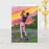 Golfer vor Ort Karte (Gelbe Blume)