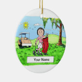 Golfer — Weiblich Keramikornament (Rechts)