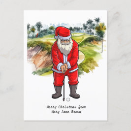 Golfer Weihnachten mit Santa CLAUS