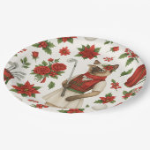 Golfer Weihnachten Thema mit Golfausrüstung Pappteller (Schrägansicht)