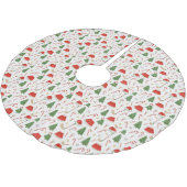 Golfer Weihnachten Thema mit Golfausrüstung Polyester Weihnachtsbaumdecke (Schrägansicht)