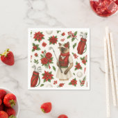 Golfer Weihnachten Thema mit Golfausrüstung Serviette (Beispiel)