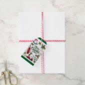 Golfer Weihnachten zum Thema Golfer Aquarell Urlau Geschenkanhänger (Mit Garn)