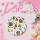 Golfer Weihnachts-Party zum Thema Golfer Champagne Pappteller (Party)