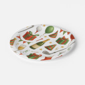 Golfer Weihnachts-Party zum Thema Golfer Champagne Pappteller (Schrägansicht)