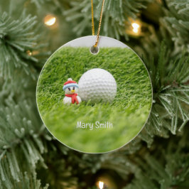 Golfer-Weihnachtsgeschenke zum Thema Golf Keramik Ornament