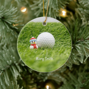 Golfer-Weihnachtsgeschenke zum Thema Golf Keramik Ornament