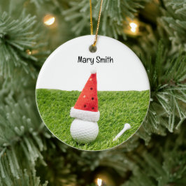 Golfer-Weihnachtsgeschenke zum Thema Golf Keramik Ornament