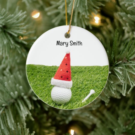 Golfer-Weihnachtsgeschenke zum Thema Golf Keramik Ornament (Baum)