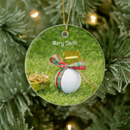 Golfer-Weihnachtsgeschenke zum Thema Golf Keramik Ornament