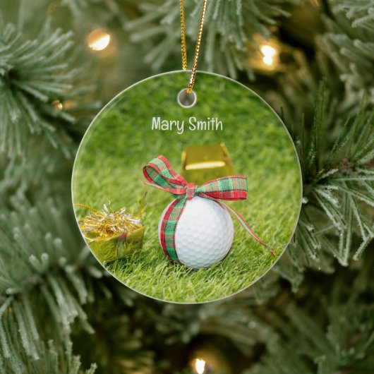 Golfer-Weihnachtsgeschenke zum Thema Golf Keramik Ornament (Baum)